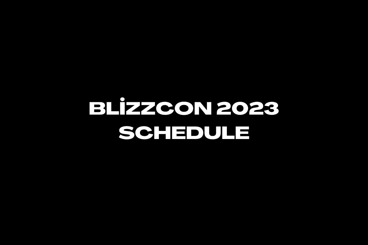 Blizzcon 2023 Schedule